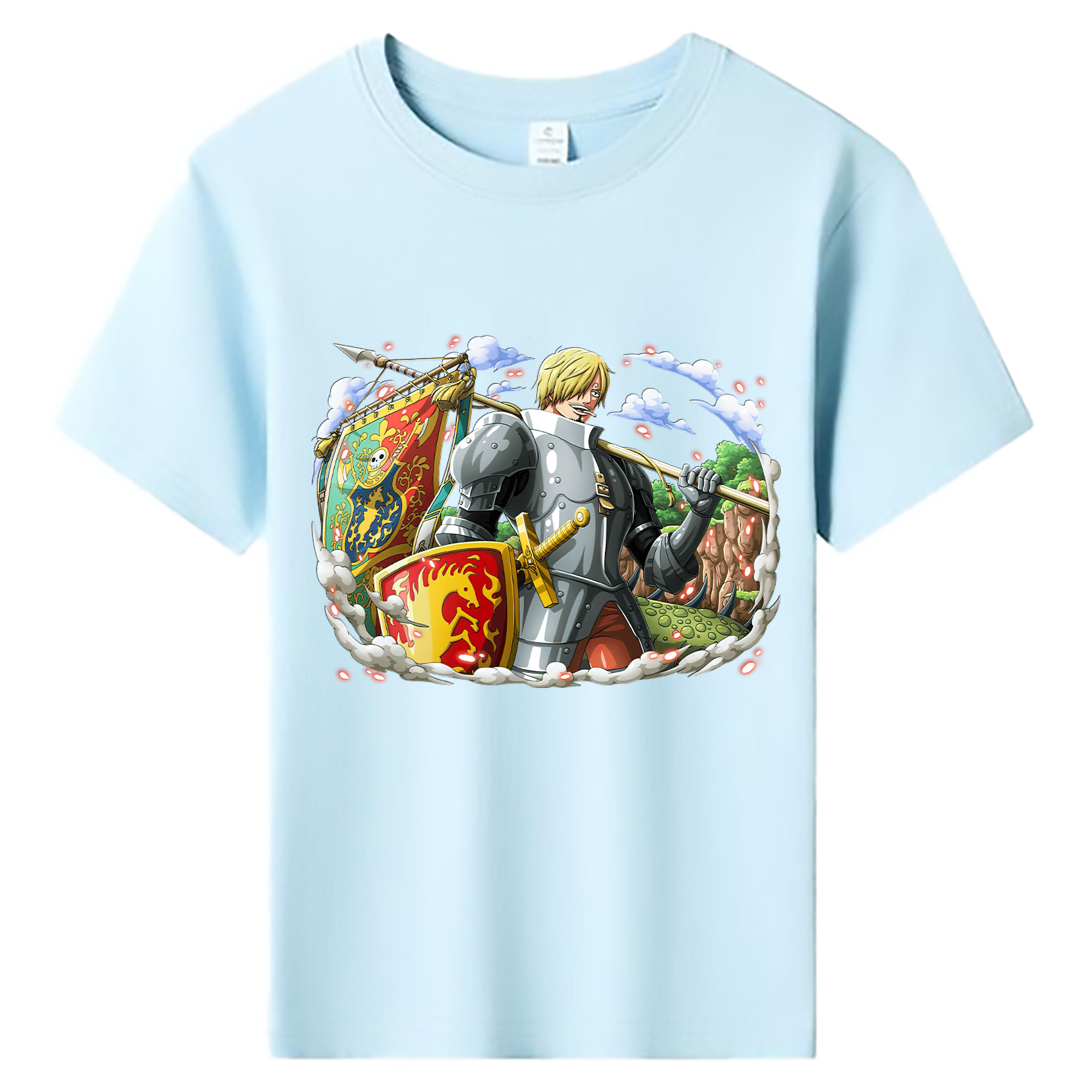 （画像用） ワンピース サンジ ONE PIECE Sanji 綿100％キッズTシャツ（フロントプリント）
